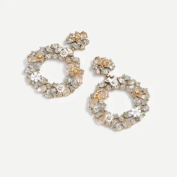 J. Crew crystal wreath earrings - Picture 1 of 8